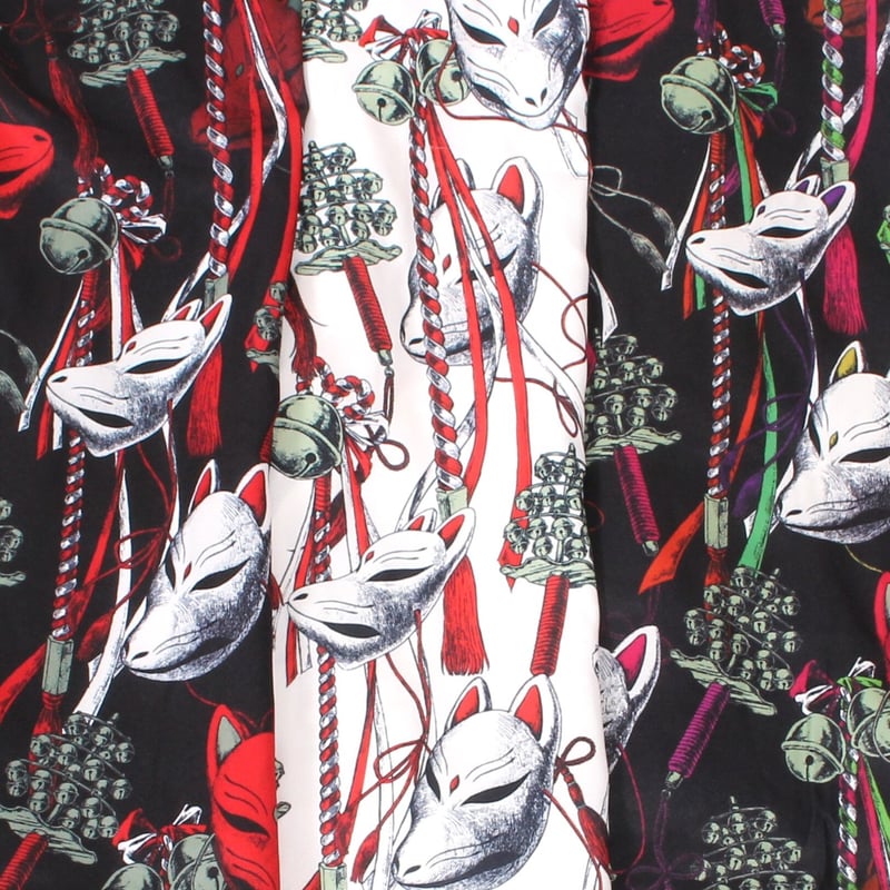 DXMOUVE】狐面祝言柄オーバーサイズシャツ/DX0062 | DXMOUVE