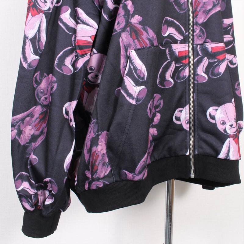 DXMOUVE】ぼろぼろベアのtomy総柄ZIPパーカー/DX0013 | DXMOUVE