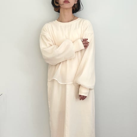 2WAY logo sheer sweat OP