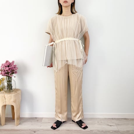 Tulle Docking Gather Tops