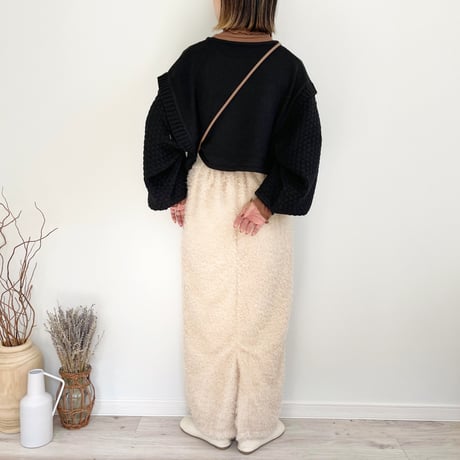 Popcorn Knit Short Pullover