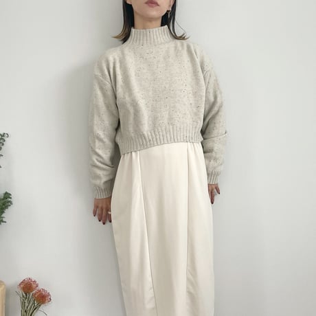 Highneck knit pullover