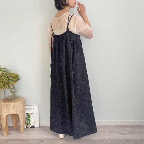 summer tweed cami OP