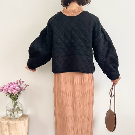 quilted short length knit