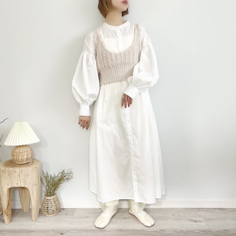 2WAY Linen Knit Bische
