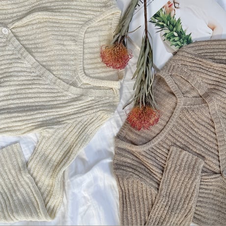 layered design knit TOPS