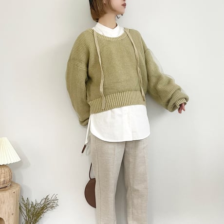 Tulle Docking 2WAY Knit