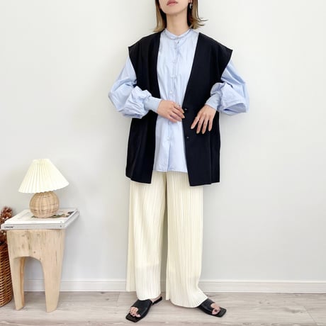 Linen like tailored gilet