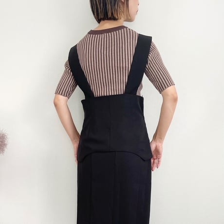 Curved Hem Bustier& SK Set