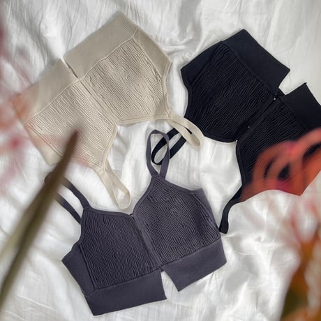 wave jacquard bustier