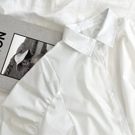 Gather sleeve shirt OP
