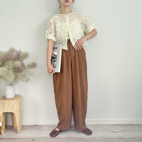 Sheer Shirred Cardigan