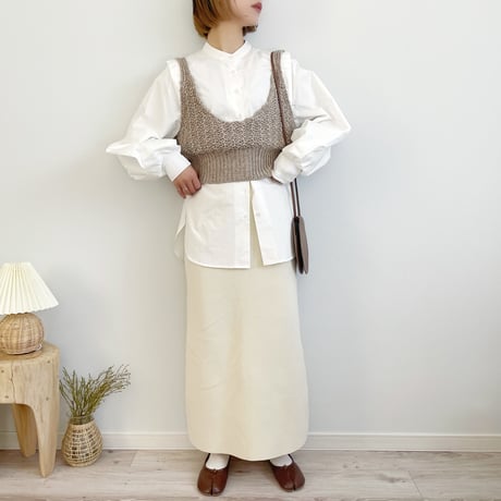 2WAY Linen Knit Bische