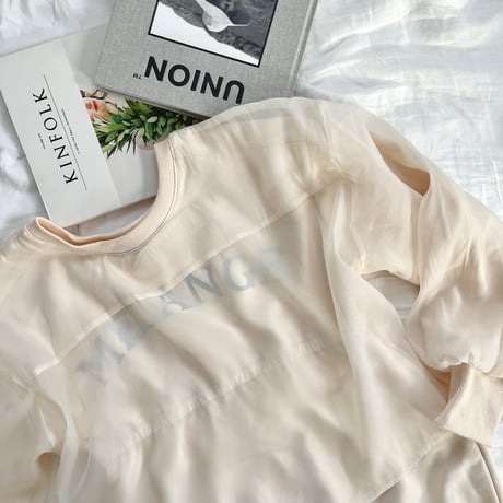 2WAY logo sheer sweat OP