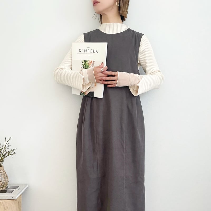 ワンピース olun 2way cocoon sleeve check onepiece OLUN ワンピース