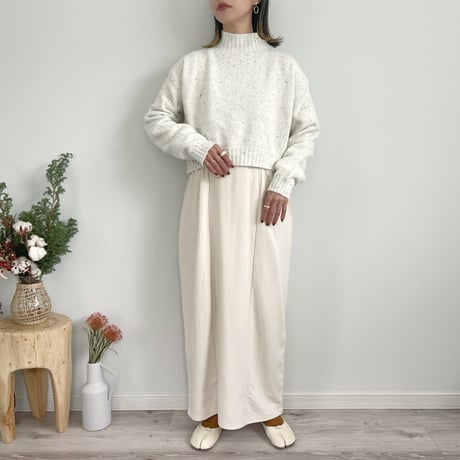 Highneck knit pullover