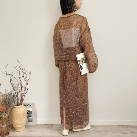 cut mesh pullover