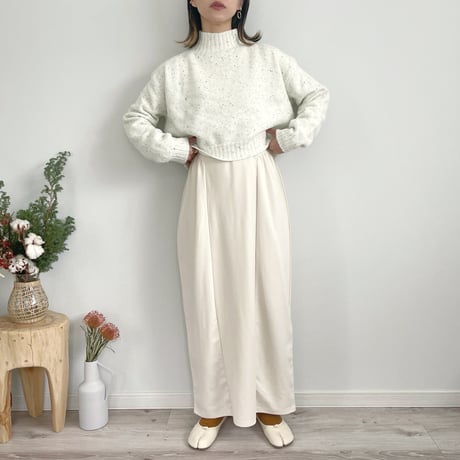 Highneck knit pullover