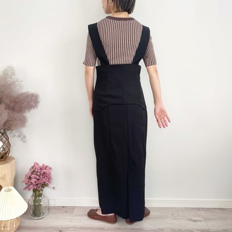 Curved Hem Bustier& SK Set