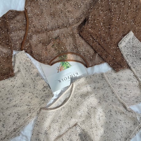 cut mesh pullover