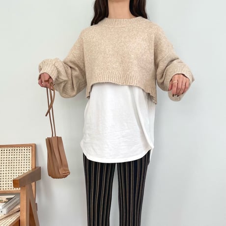 cropped pullover