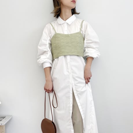 Gather sleeve shirt OP
