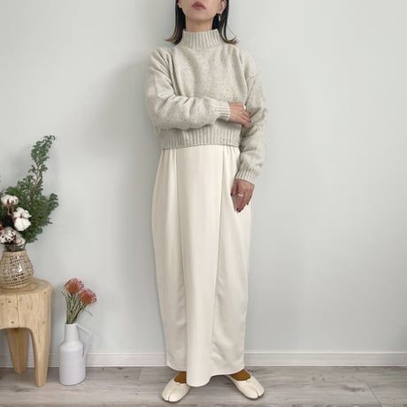 Highneck knit pullover