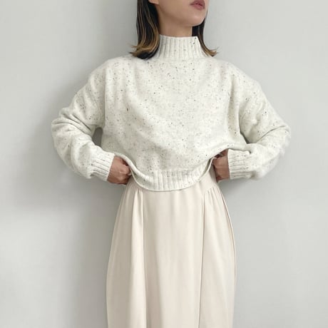 Highneck knit pullover