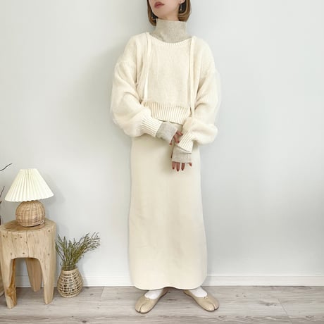 Tulle Docking 2WAY Knit