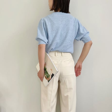Bouclé Volume Sleeve Pullover