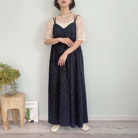 summer tweed cami OP