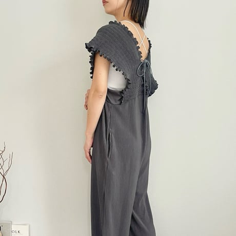 Back laceup salopette
