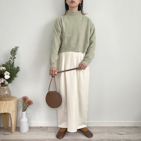 Highneck knit pullover