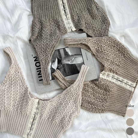 2WAY Linen Knit Bische