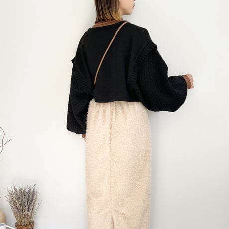 Popcorn Knit Short Pullover