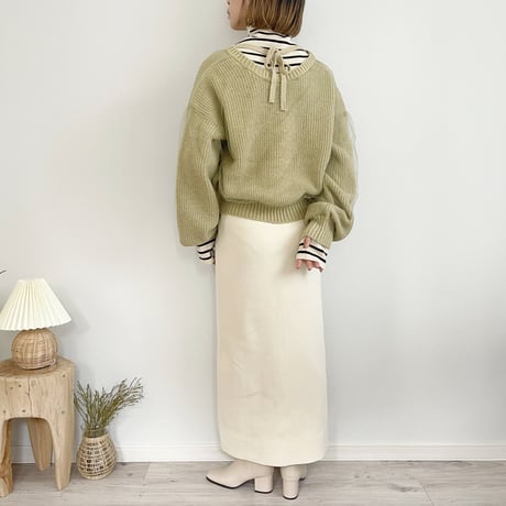 Tulle Docking 2WAY Knit