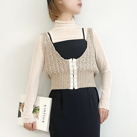 2WAY Linen Knit Bische