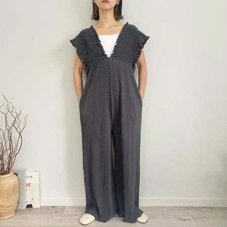 Back laceup salopette