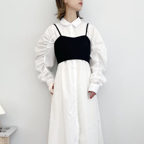 Gather sleeve shirt OP