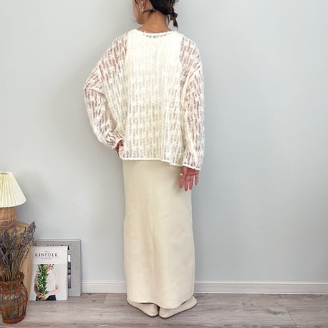 tulle frill 2WAY pullover