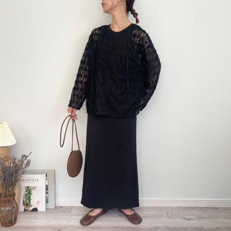 tulle frill 2WAY pullover