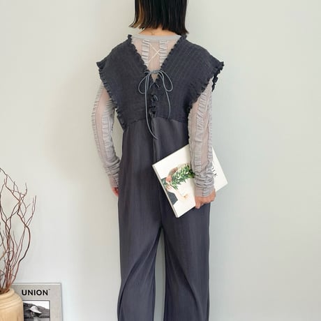 Back laceup salopette