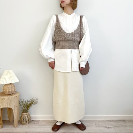 2WAY Linen Knit Bische