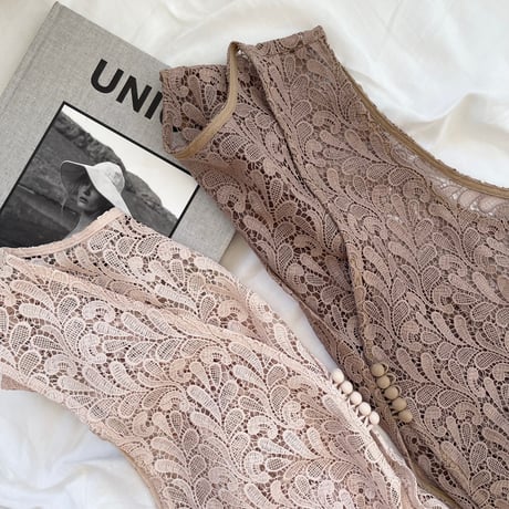 【MëKLIM original】Botanical lace Gilet OP