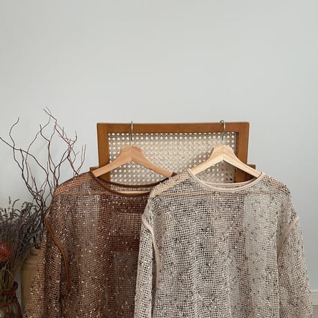 cut mesh pullover