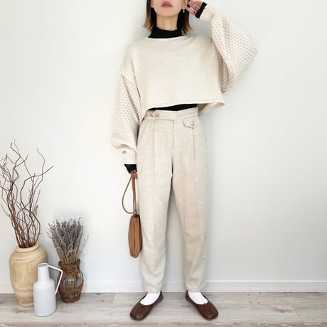 Popcorn Knit Short Pullover