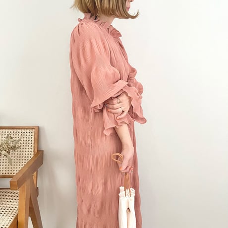 wrinkle pleats OP〔small size〕