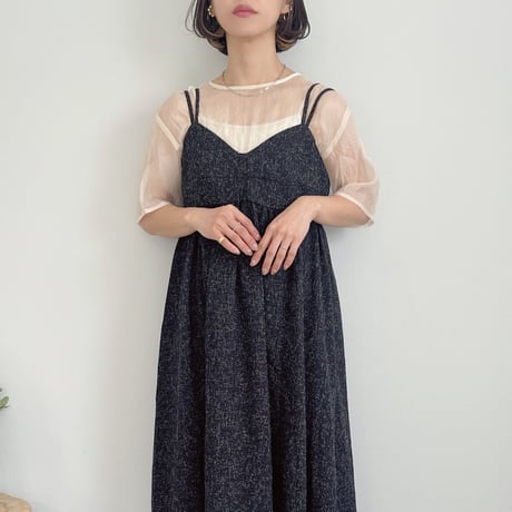 summer tweed cami OP