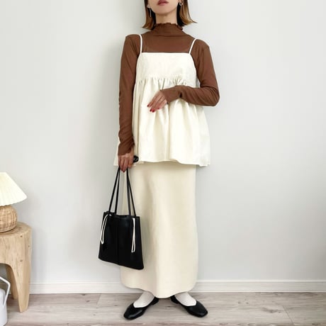 washer jacquard peplum cami