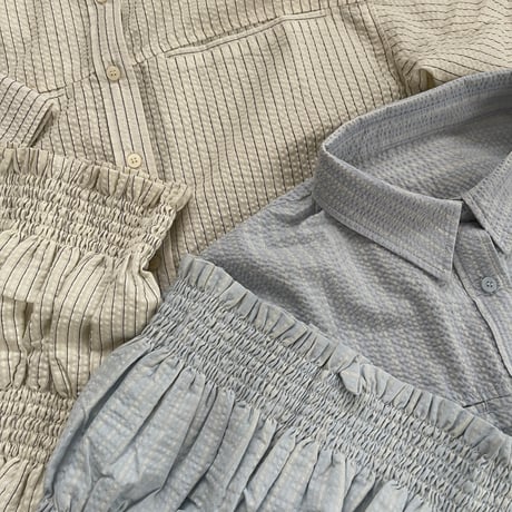 Striped Shirt & Bustier Set